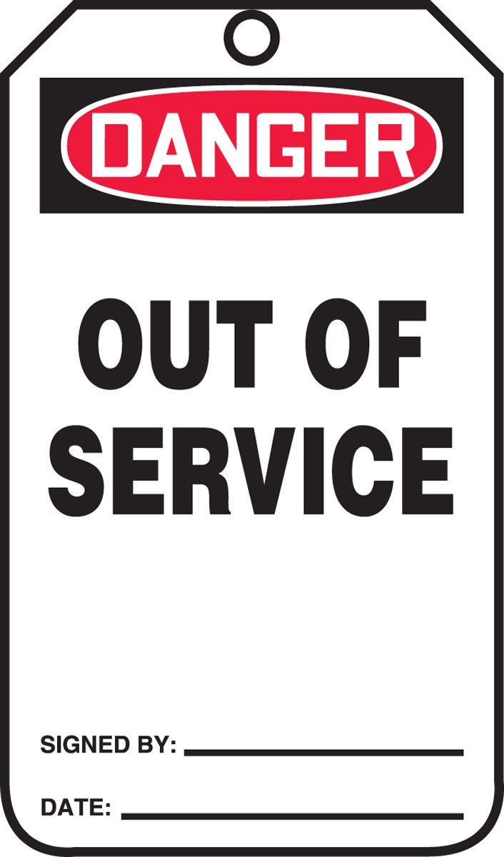 Accuform Signs, Safety Tag,Danger Out of Service & Std Back,25/Pk,Pf-Cardstock - Image 3